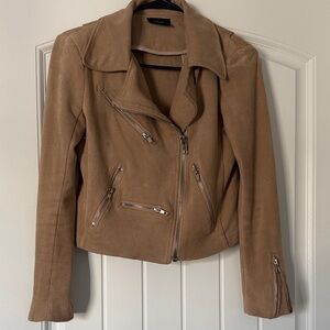 Tan Faux Suede Women's Jacket